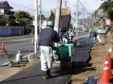 歩道修繕工事の写真"